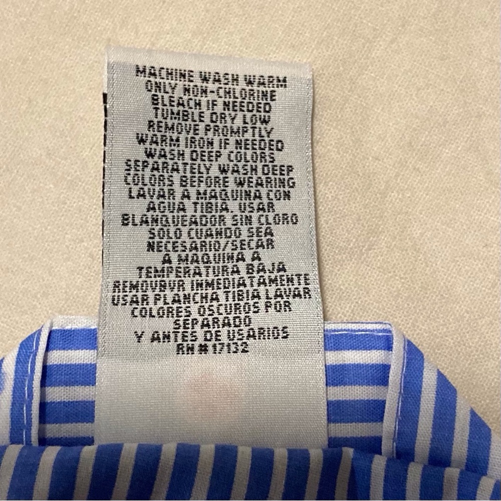 Knightsbridge Blue Striped Men's Pajama Top | Cotton Poly Blend - Picture 5 of 6